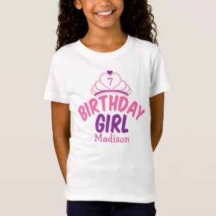 Camiseta A Princesa Bonita de Aniversário Personalizada Ti