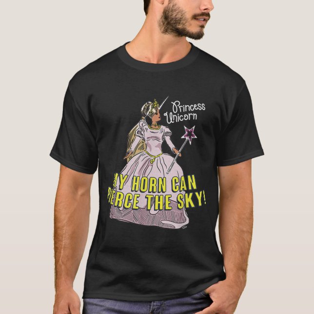 Camiseta A Princesa do Escritório Unicórnio Menino Engraçad (Frente)