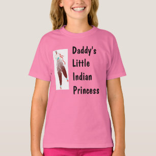 Camiseta A princesa indiana pequena Tshirt do pai