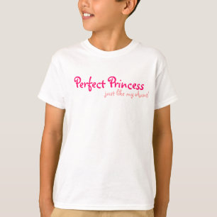 Camiseta A princesa perfeita apenas gosta de minha tia