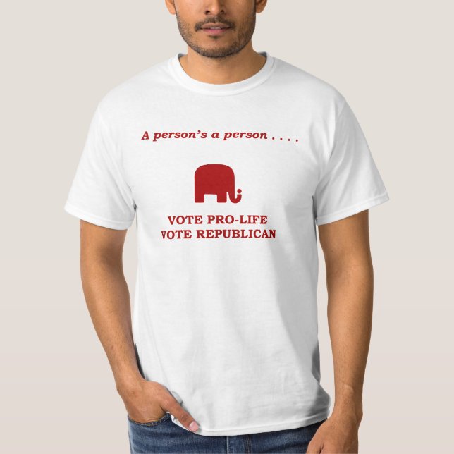 Camiseta A pro-vida do voto da pessoa de uma pessoa um (Frente)