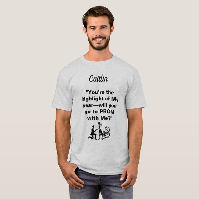 Camiseta A proposta vai para o BAILE DE FORMATURA comigo? C (Frente Completa)