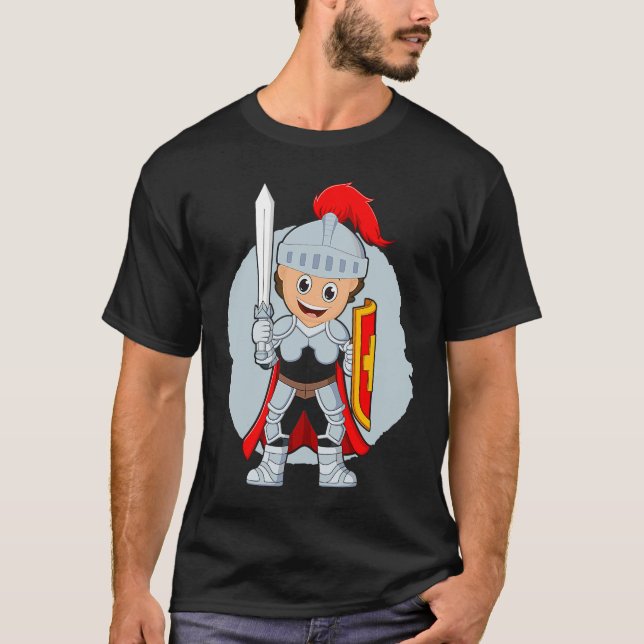Camiseta A proud little knight from the Medieval with sword (Frente)