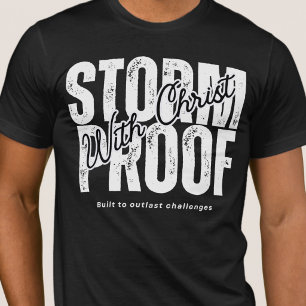 Camiseta À Prova de Tempestade Com Cristo Bíblia Evangelho
