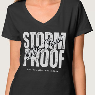 Camiseta À Prova de Tempestade Com Cristo Deus Espiritual C