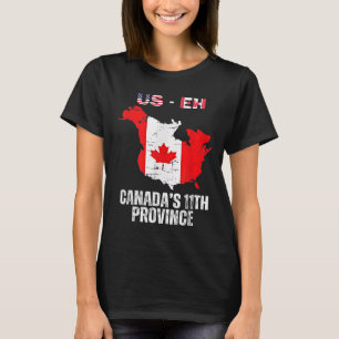 Camiseta A província de 11 do Canadá dos Estados Unidos Eng