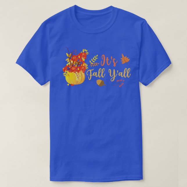 Camiseta A Pumpkin Bonita Cai Sai Do Outono Fall Seas (Frente do Design)