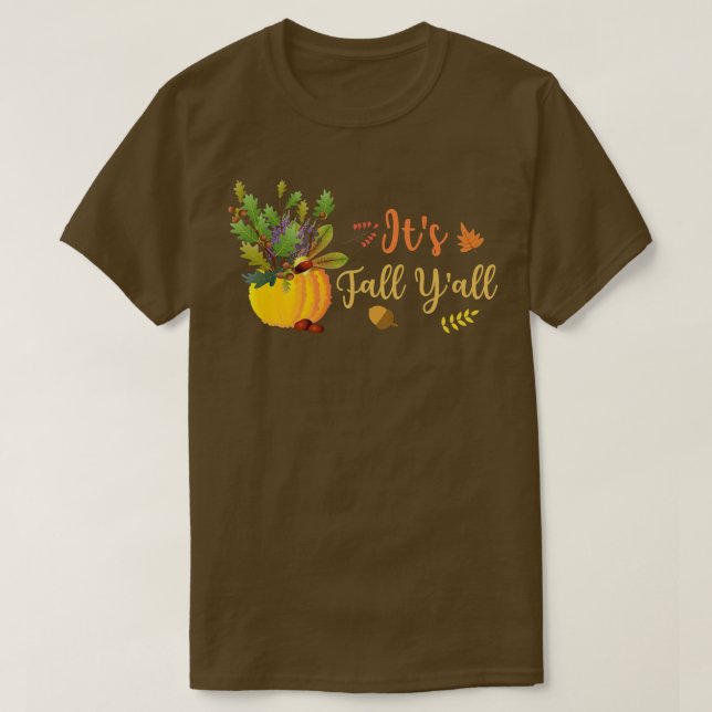 Camiseta A Pumpkin Bonita Cai Sai Do Outono Fall Seas (Frente do Design)