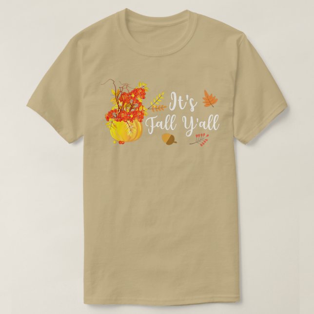 Camiseta A Pumpkin Bonita Cai Sai Do Outono Fall Seas (Frente do Design)