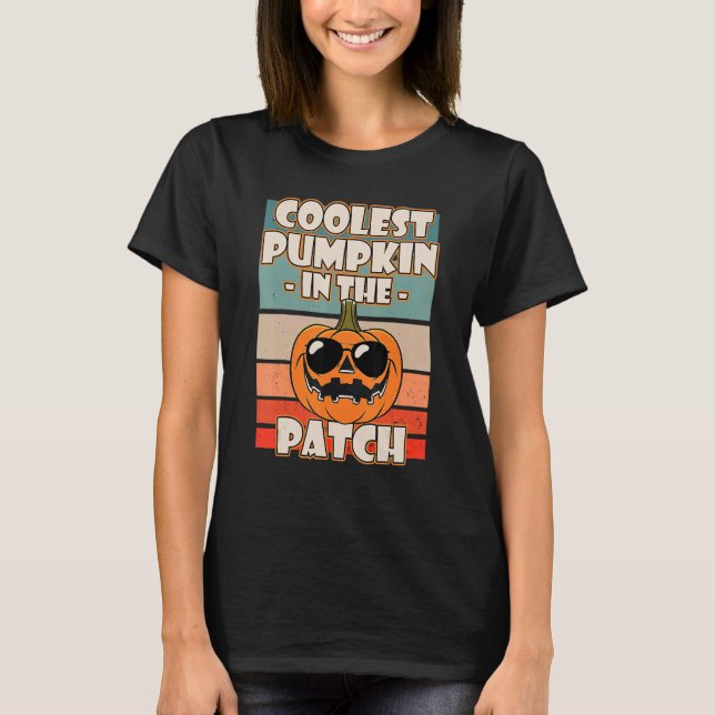 Camiseta A Pumpkin Mais Fria Do Patch Halloween Meninas (Frente)