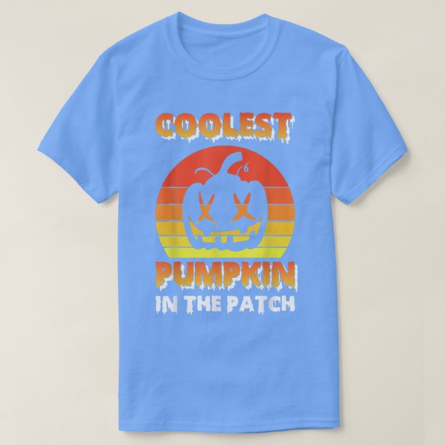 Camiseta A Pumpkin Mais Fria Do Patch Halloween Meninas (Frente do Design)