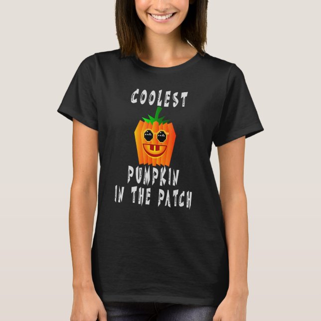 Camiseta A Pumpkin Mais Fria Do Patch Halloween Meninas (Frente)