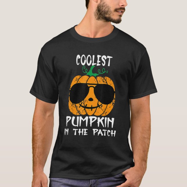 Camiseta A Pumpkin Mais Fria Do Patch Halloween Meninas (Frente)