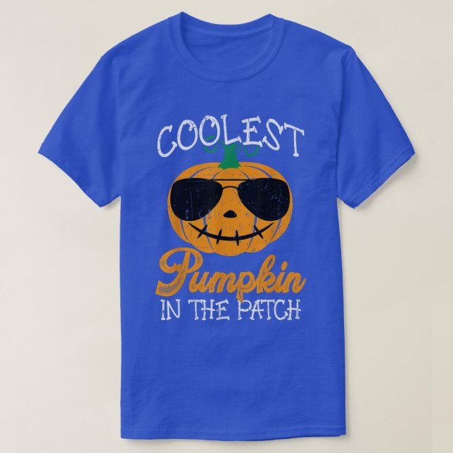 Camiseta A Pumpkin Mais Fria Do Patch Halloween Meninas (Frente do Design)