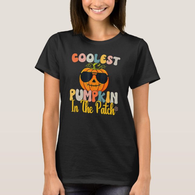 Camiseta A Pumpkin Mais Fria No Hallowee Dos Meninos Da Pat (Frente)