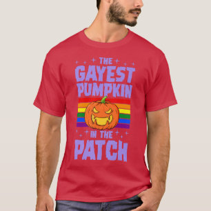 Camiseta A Pumpkin Mais Gay No Patch LGBTQ Orgulho gay Ha