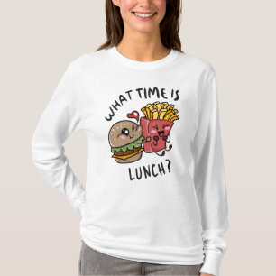 Camiseta A que horas é o almoço