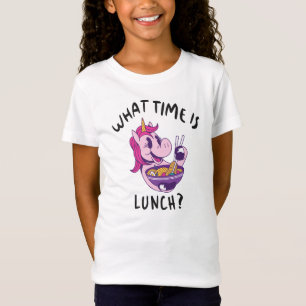 Camiseta A que horas é o almoço