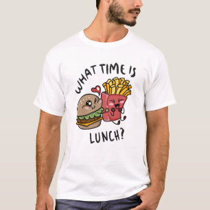 Camiseta A que horas é o almoço