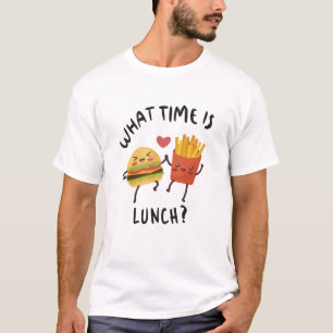 Camiseta A que horas é o almoço