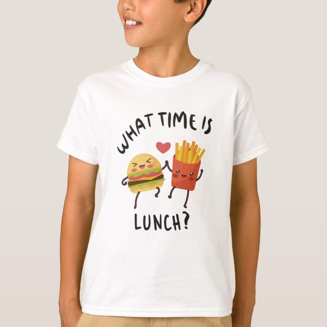 Camiseta A que horas é o almoço (Frente)