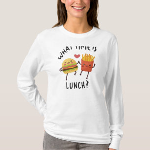 Camiseta A que horas é o almoço