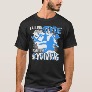 Camiseta A queda com o estilo chama-se Skydiving