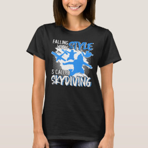 Camiseta A queda com o estilo chama-se Skydiving