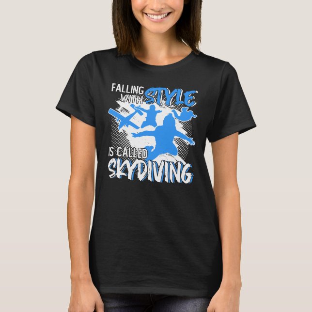 Camiseta A queda com o estilo chama-se Skydiving (Frente)