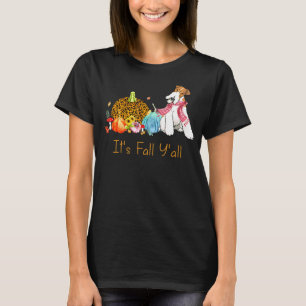Camiseta A Queda De Fox Terrier Dog Cai Feliz