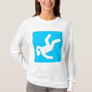 Camiseta A queda de homem - azul-céu