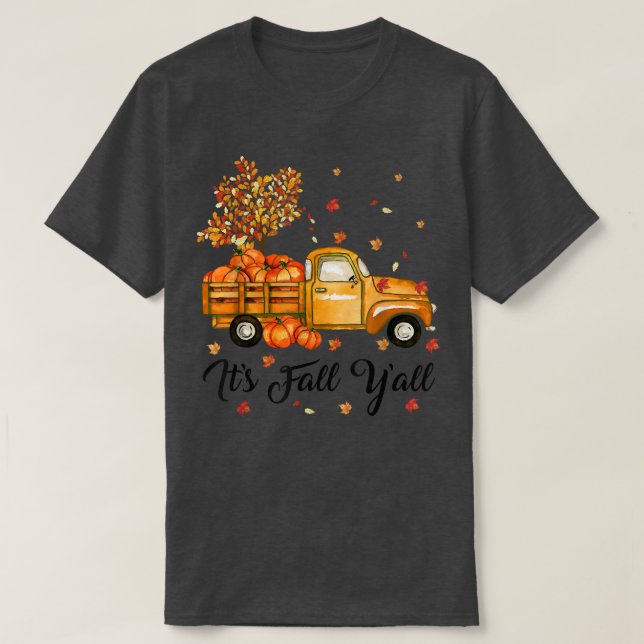 Camiseta A queda de Pumpkin Caiu na Árvore de outono (Frente do Design)