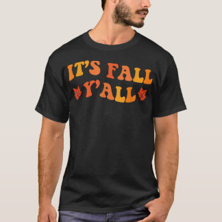 Camiseta A queda de Yall Cai Vibes Pumpkin Outono Thanksgiv