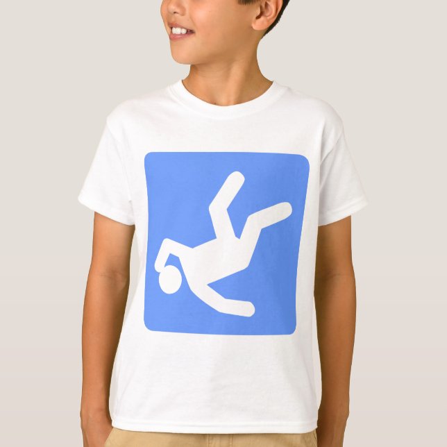 Camiseta A Queda do Homem - Azul Bebê (Frente)