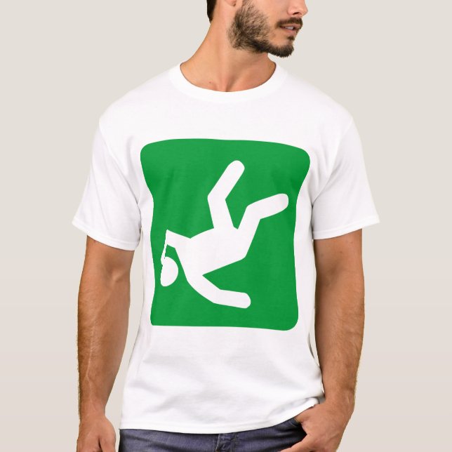 Camiseta A queda do homem - verde-grama (Frente)