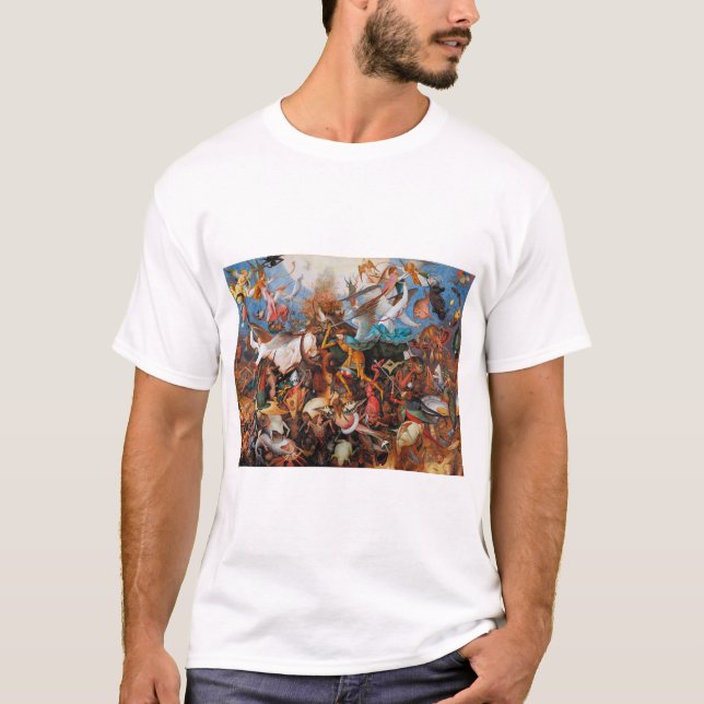 Camiseta A queda dos anjos rebeldes, Pieter Bruegel (Frente)