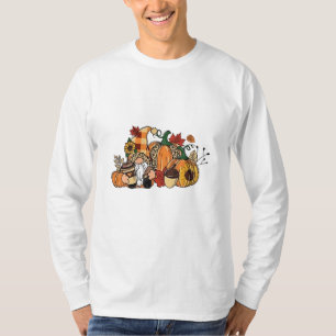 Camiseta A Queda dos Gnomos de Ação de Graças Deixa os Gnom