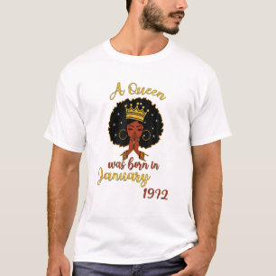 Camiseta A Queen Was Born In January 1972 50Th Birthday Wom