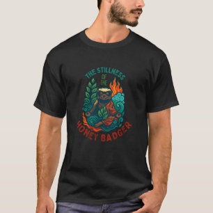 Camiseta A Quietude do Ioga Zen do Texugo-Mel
