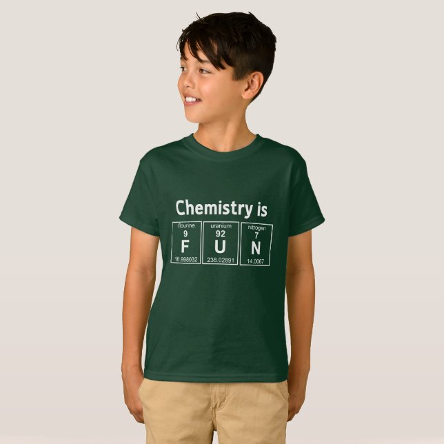 Camiseta A química é humor da ciência do DIVERTIMENTO (Frente Completa)