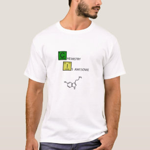 Camiseta A química é impressionante! (com molécula da