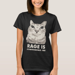 Camiseta A Rage Está A Consumir-Me Um Gato Irritado, Sarcas
