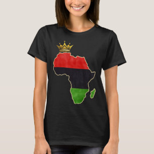 Camiseta A Rainha Africana Americana Pan Afro Pavilha Negra