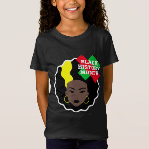 Camiseta A Rainha da Bela Americana Africana Meninas da His