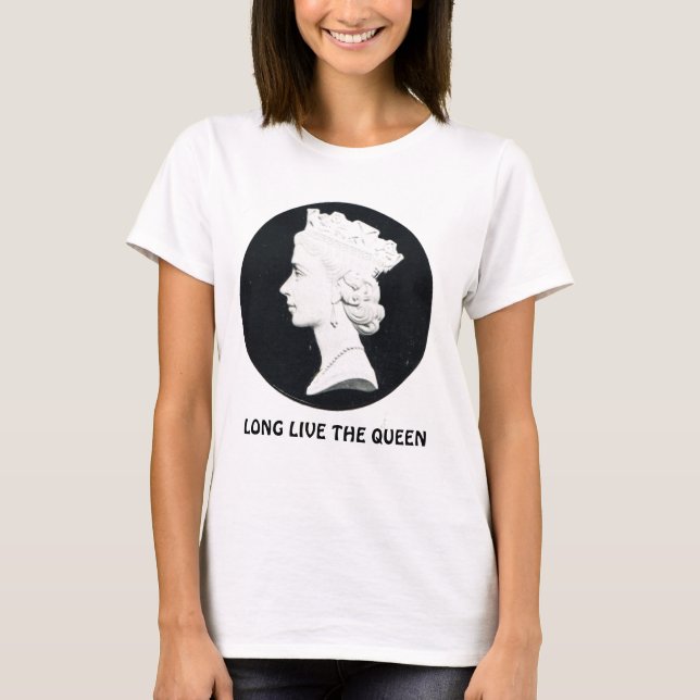 Camiseta A rainha Elizabeth II, vive por muito tempo a (Frente)