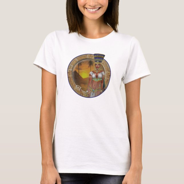 Camiseta A rainha Nefertiti coube a camisola de alças (Frente)