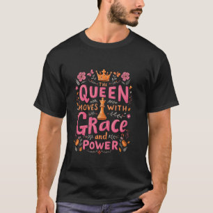 Camiseta A RAINHA SE MOVE COM GRAÇA E PODER Xadrez Rainha