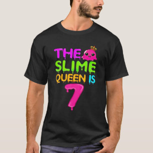 Camiseta A Rainha Slime É 7 Rainha Slime Para Meninas 7 Bir