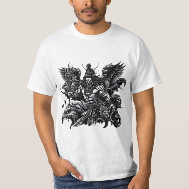 Camiseta "A Raio de Shiva e a Águia Criptica" (Frente)