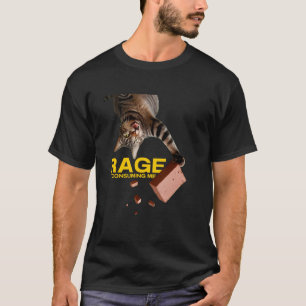 Camiseta A Raiva Está Me Consumindo Piada Boba Olhando Gato